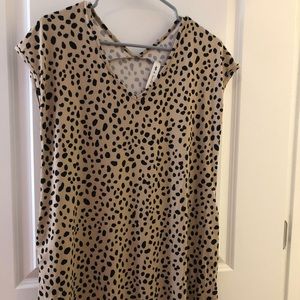 New leopard spotted dress with pockets